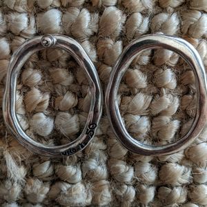 UNO de 50 Sterling Silver Hoop Earrings